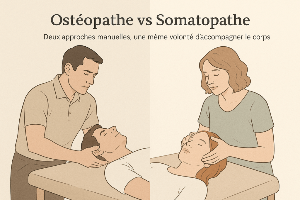 Ostéopathe vs Somatopathe : deux approches manuelles, une même volonté d’accompagner le corps. 